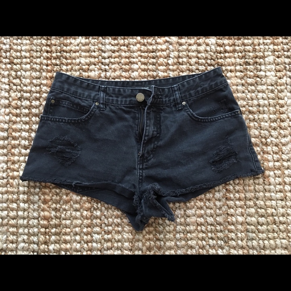 Billabong black jean shorts